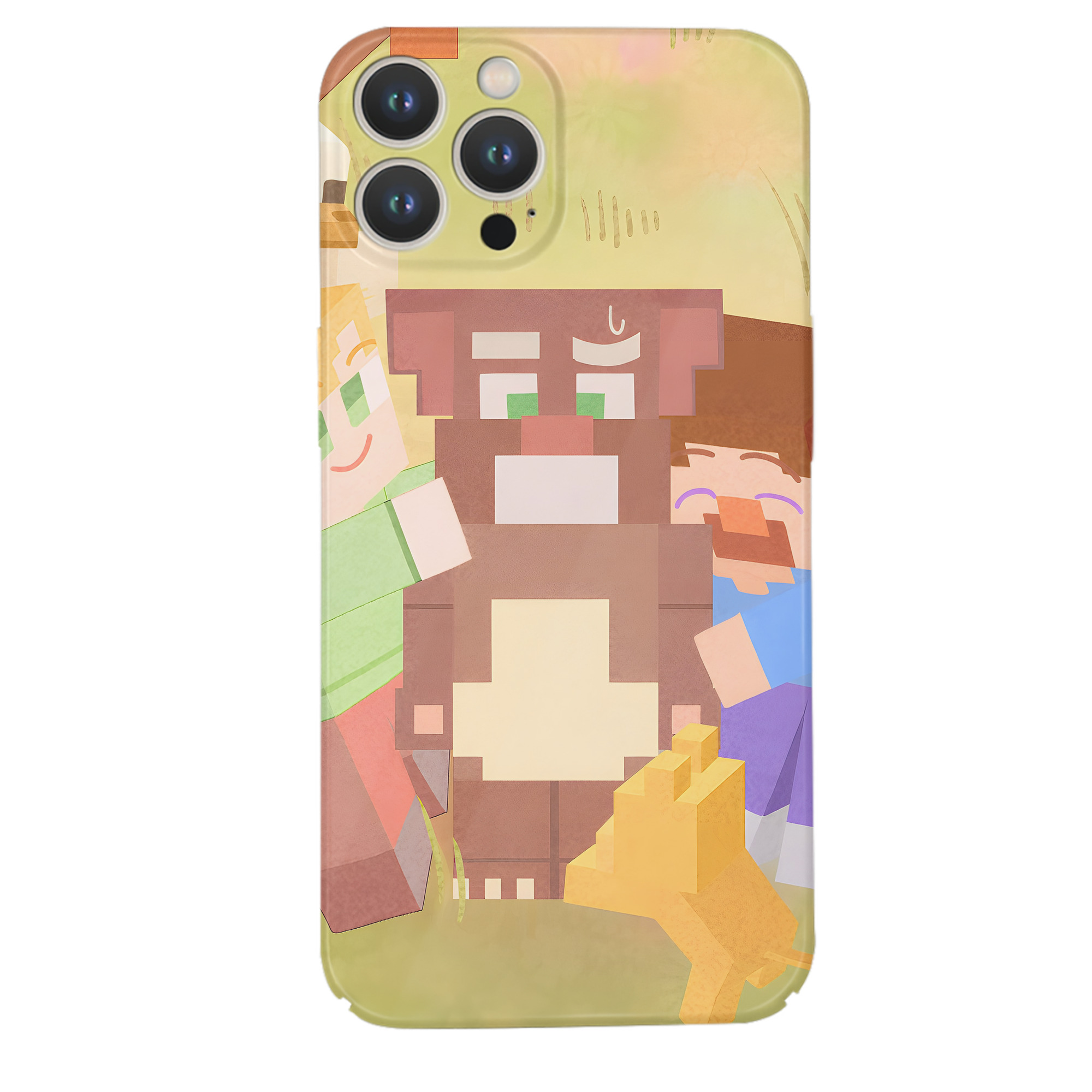 （画像用） マインクラフト ブロックの世界 Minecraft MC Block world 【iPhone 14シリーズ対応】ハードケース